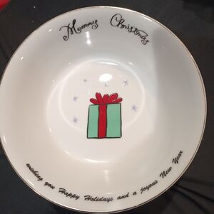 Set Of 4 MB Merry Brite Festive Christmas Soup Bowl